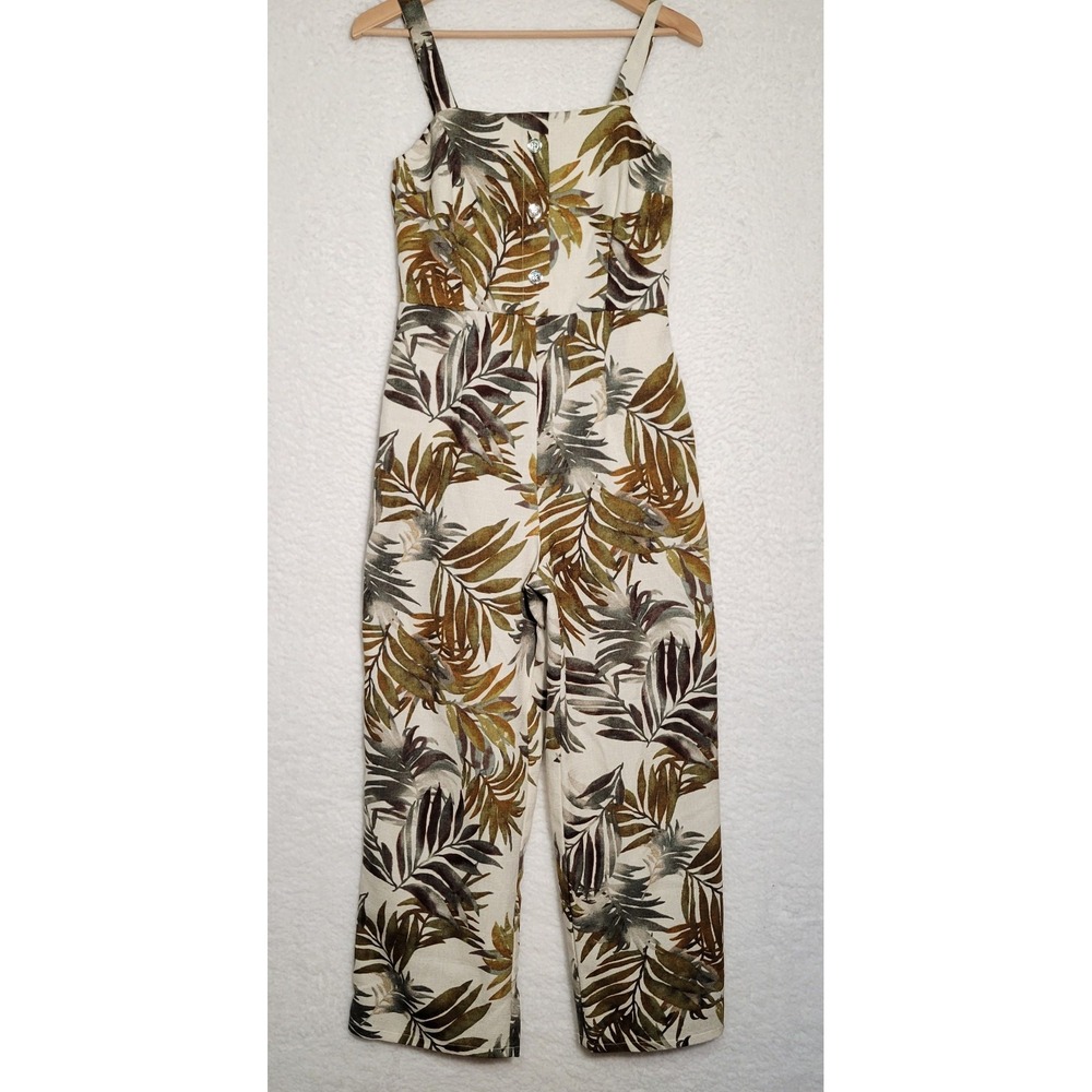 En focus Studio Jumpsuit Sz 6 Romper Stretch‎ Floral One Piece Wide Leg 0381